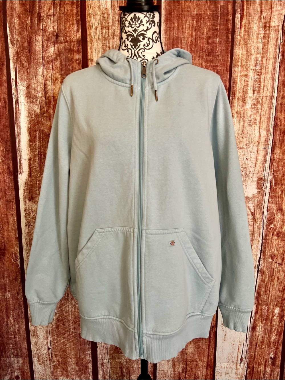 Dickies | Women’s Light Blue Hooded Zip Sweatshirt